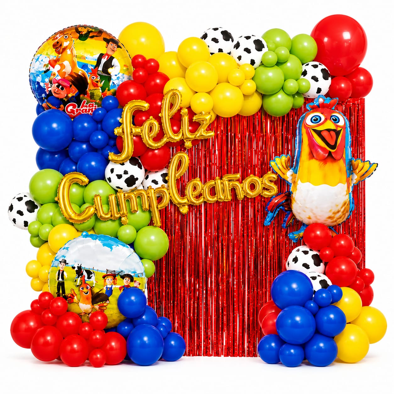 Kit Decoración Feliz Cumpleaños La Granja de Zenón 70 Piezas
